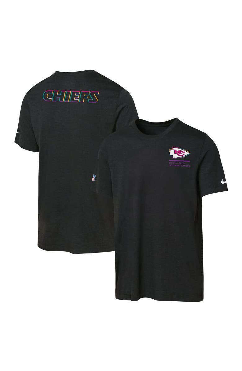 Nike Youth Nike Black Kansas City Chiefs 2025 NFL Crucial Catch Tri-Blend Dri-FIT T-Shirt, Main, color, Black