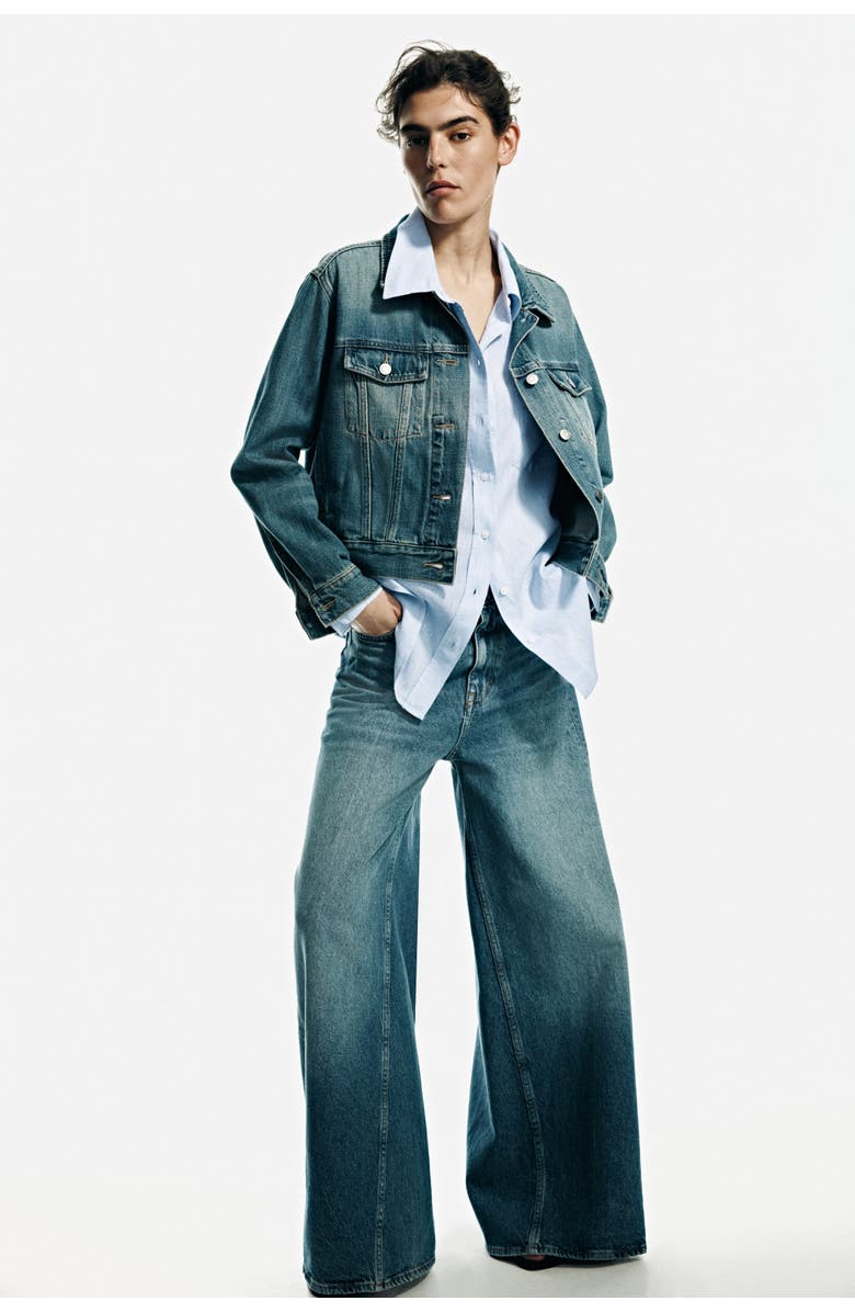 H&M Linen-blend Shirt, Alternate, color, Light Blue