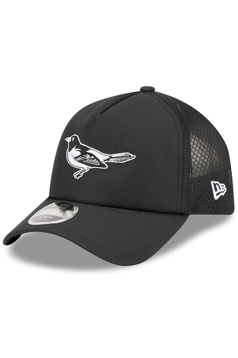 Men's New Era Black Baltimore Orioles 2026 Batting Practice Alternate Apex 9FORTY Adjustable Hat, Main, color, Black