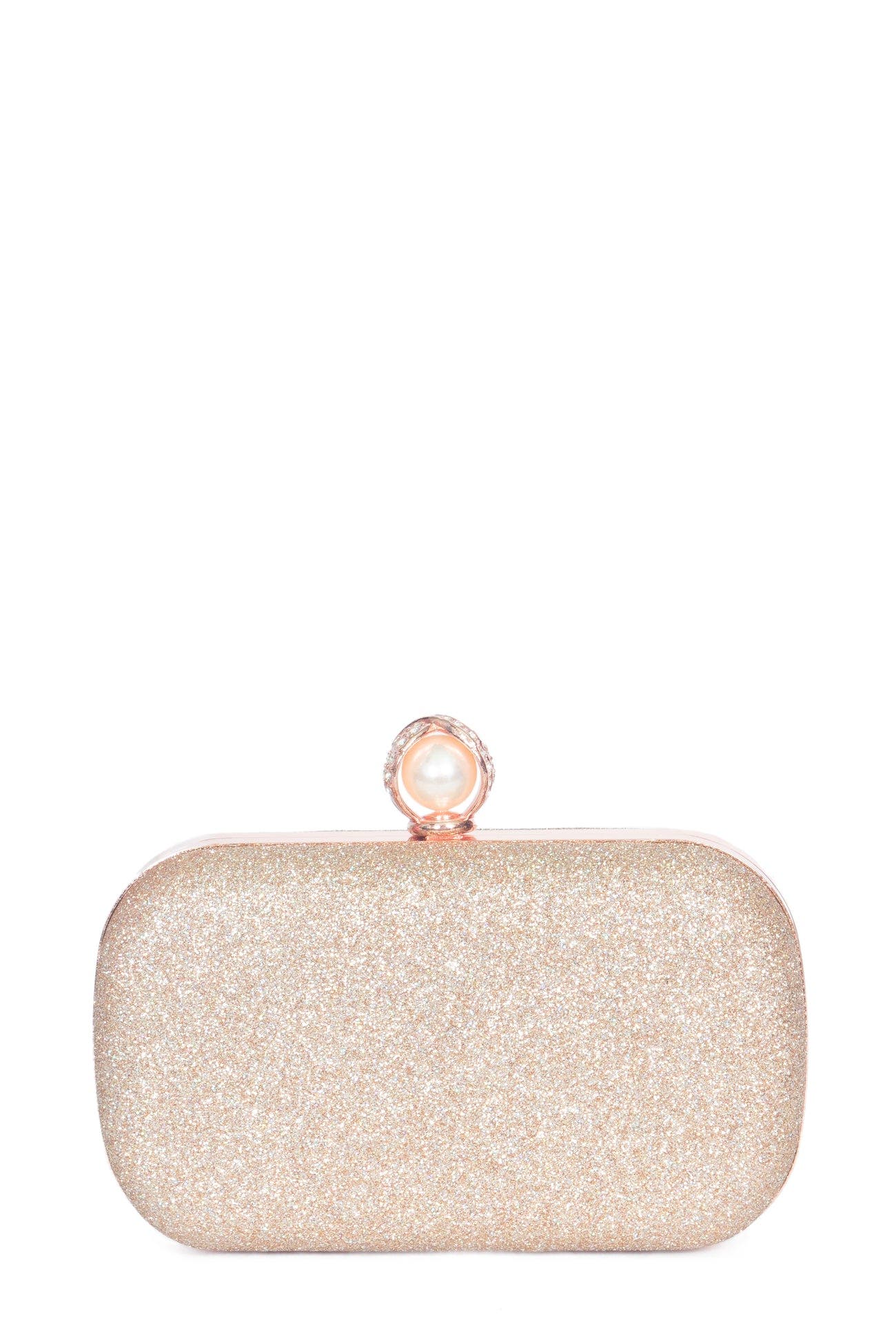 Lauren Lorraine Rega Clutch, Alternate, color, Rose Gold