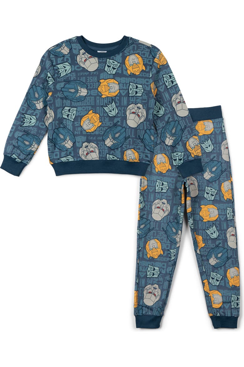 Fleece 2-Piece Sweatshirt and Pants Set, Main, color, Transformers Navy