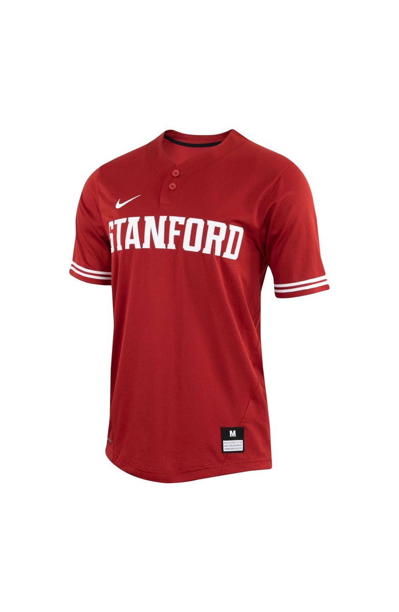 Nike Men's Nike Red Stanford Cardinal Two-Button Replica Baseball Jersey, Alternate, color, Red