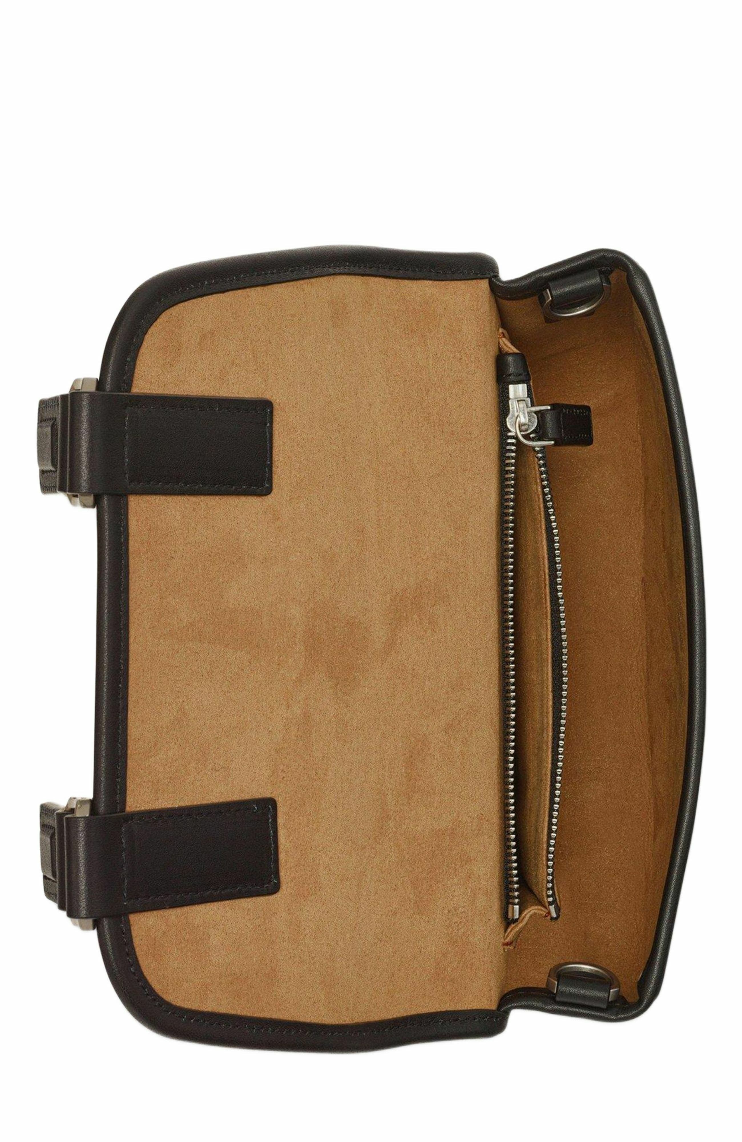 MCM Aren Messenger Bag in Visetos, Alternate, color, Black