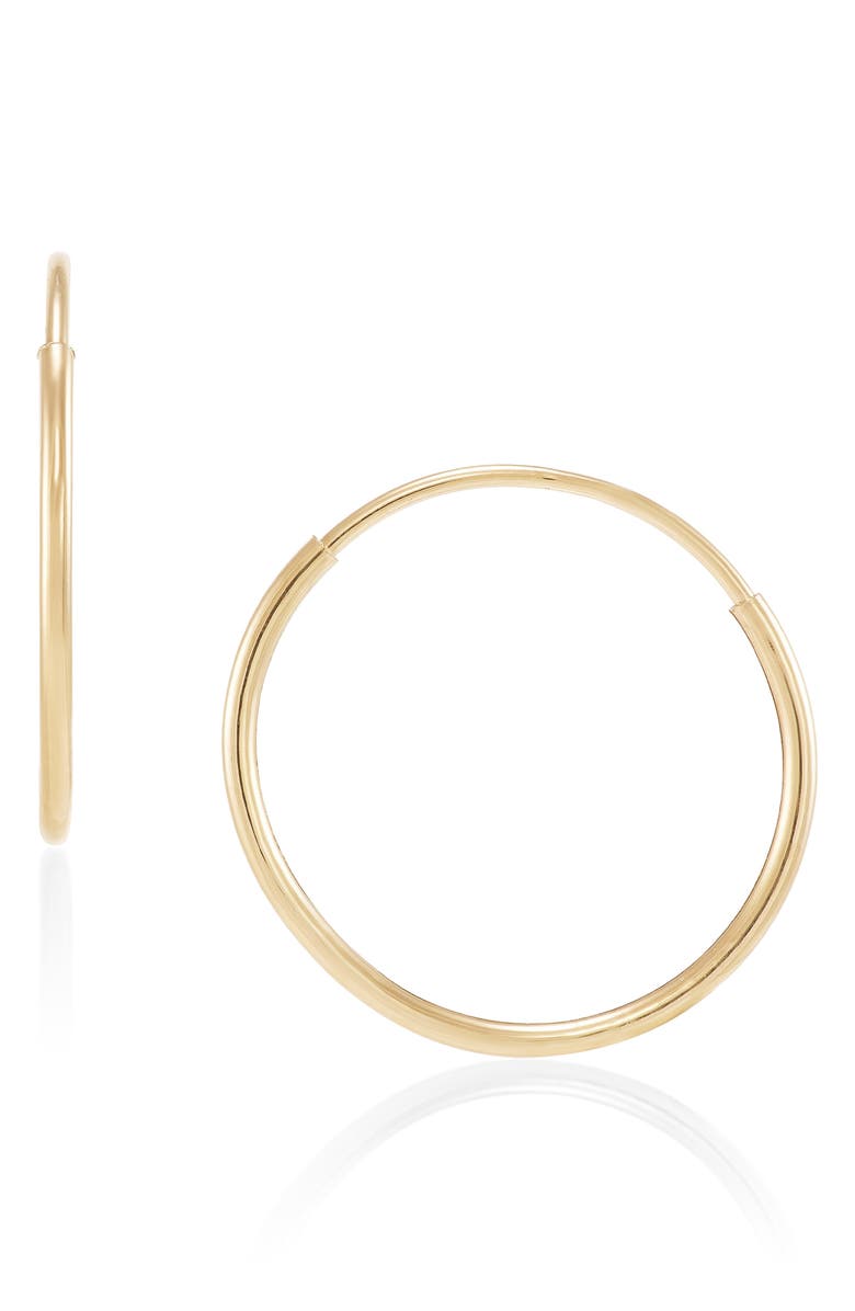 Frankie & Zoe 12mm Hoop Earrings, Alternate, color, Yellow Gold