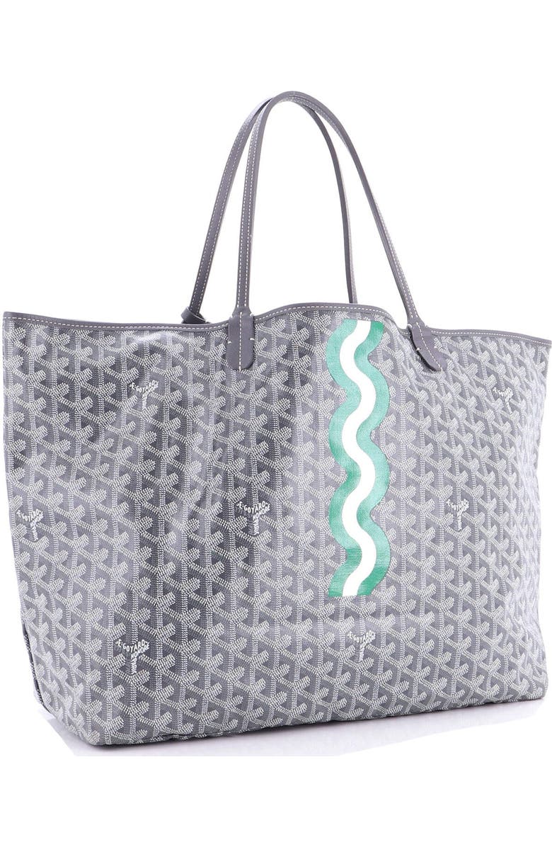 Pre-Owned Goyard Saint Louis Tote Printed Coated Canvas GM, Alternate, color, Gray