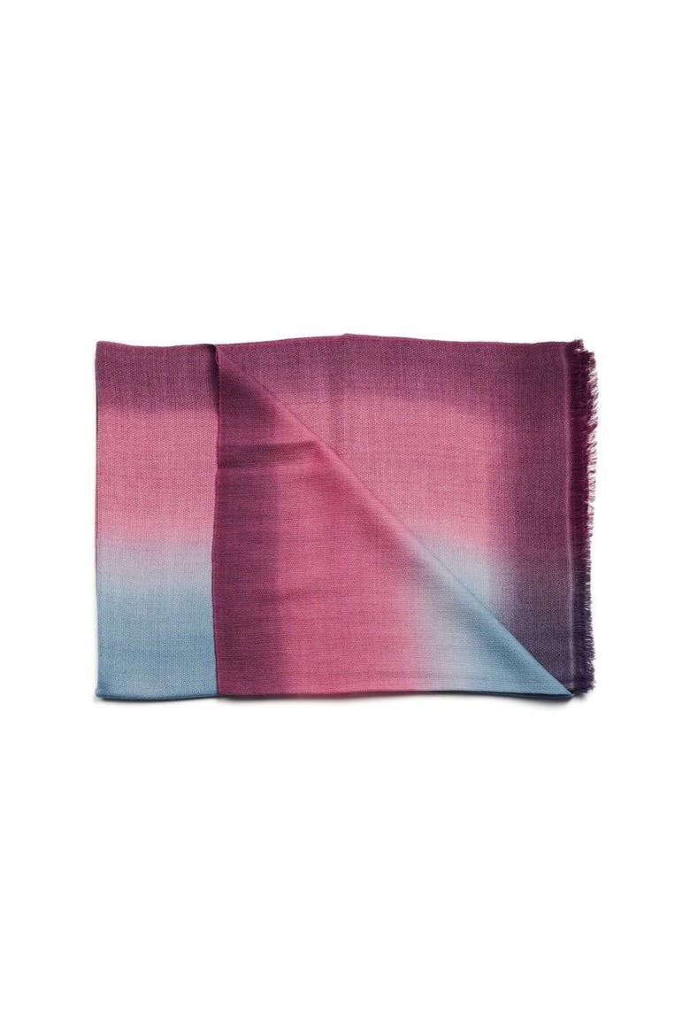 Cashmere Merino Soft Handwoven Modern Artisanal Scarf, Main, color, Haze