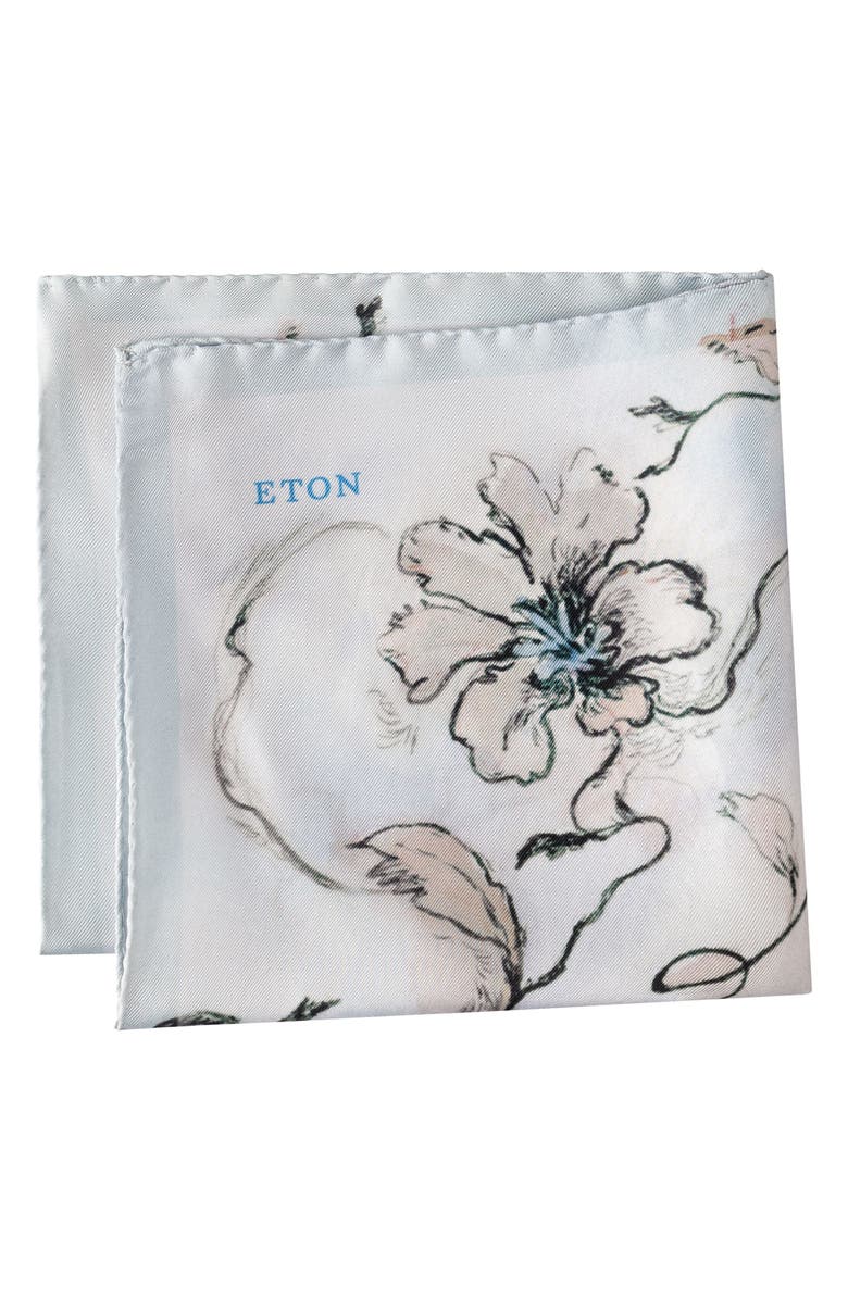 Eton Floral Silk Pocket Square, Main, color, 