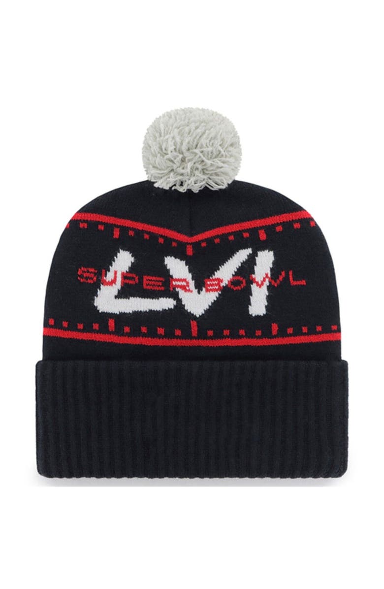 '47 Men's '47 Navy Los Angeles Rams Super Bowl LVI Bound View Cuffed Pom Knit Hat, Alternate, color,