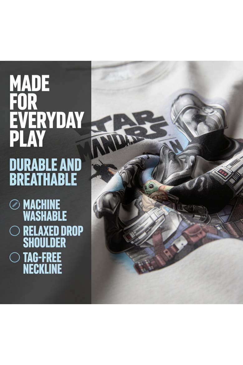 The Mandalorian Short Sleeve T-Shirt, Alternate, color, Mandalorian Vapor Blue