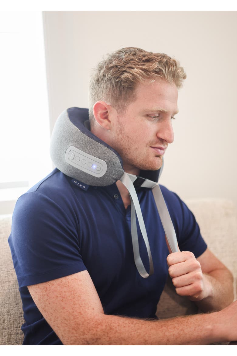 Snug Neck Massage Pillow with Heat, Alternate, color, Grey