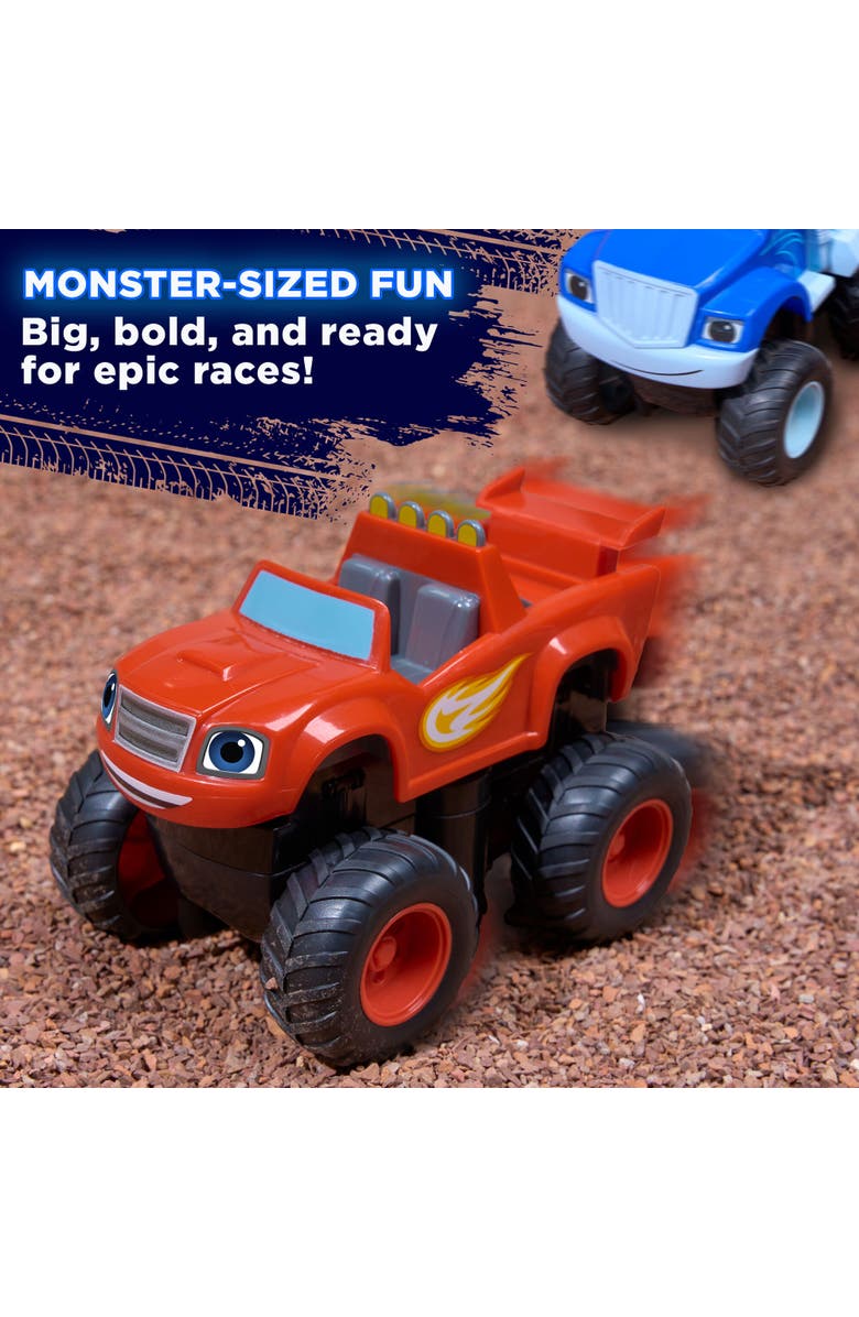 JitteryGit Blaze & Crusher Turbo Racers 2-Pack Monster Truck Set, Alternate, color, Blue