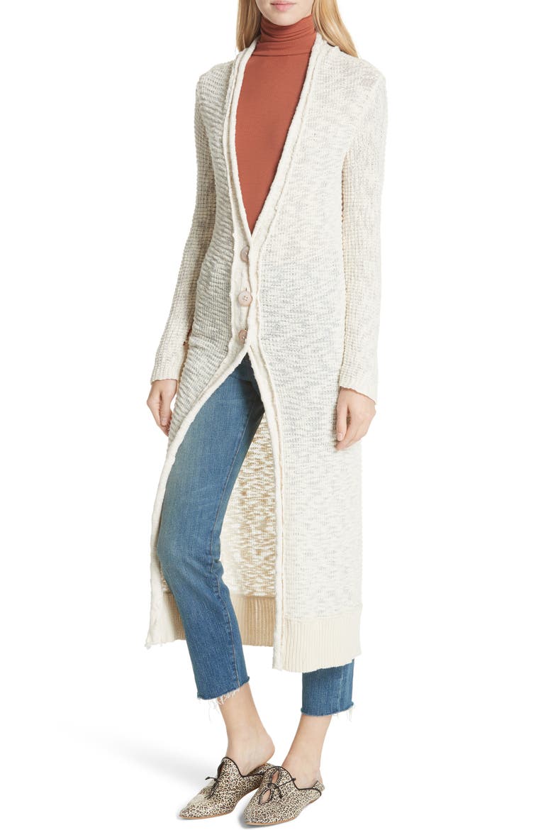 Clearwater Long Cardigan, Alternate, color, IVORY