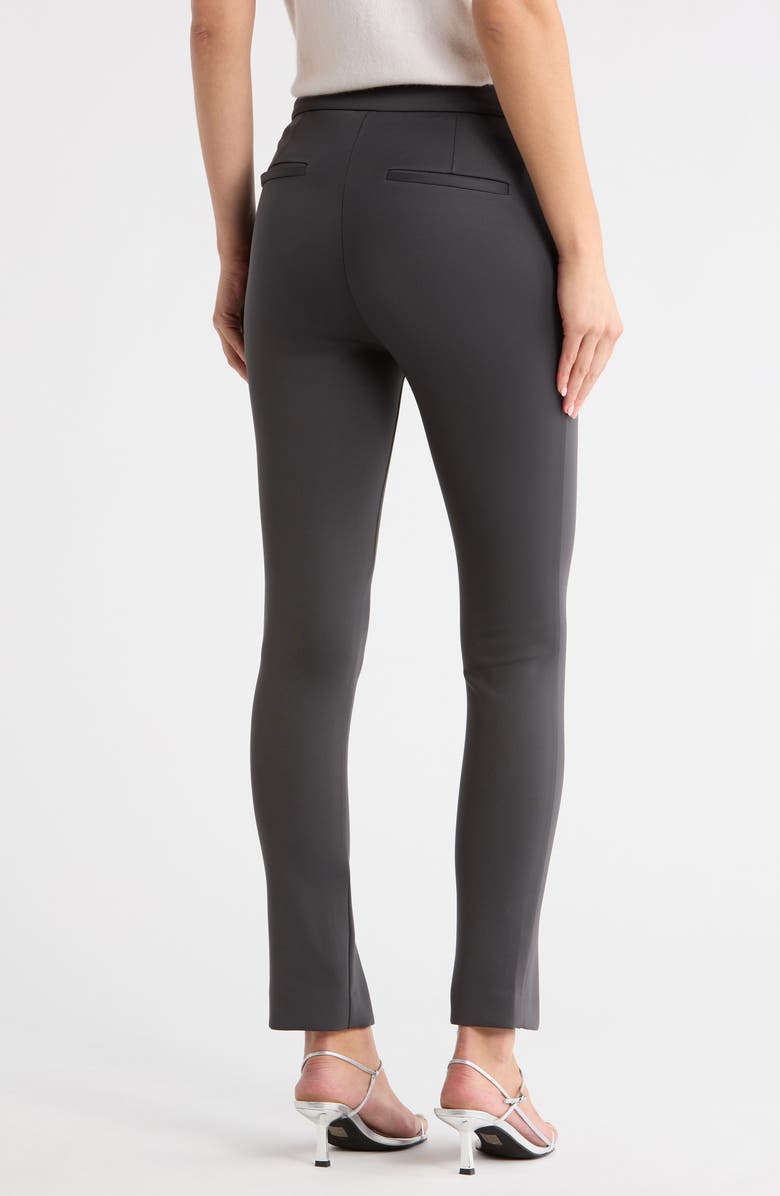 Theory High Waist Slimt Fit Pants, Alternate, color, Charcoal