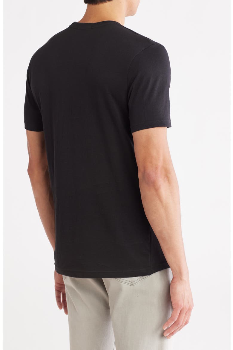 Flat Abstract Stretch Cotton Graphic T-Shirt, Alternate, color, BLACK