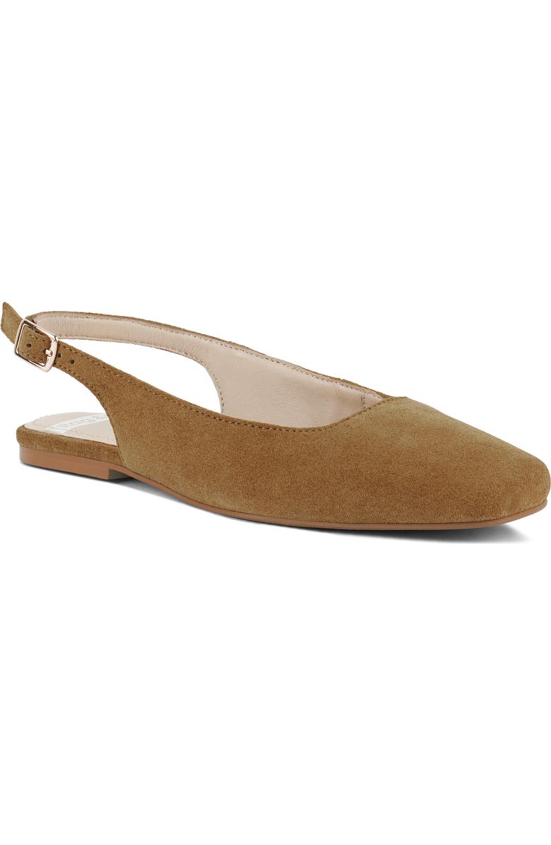 Rag & Co Sozani Slingback Flat, Main, color, Tan