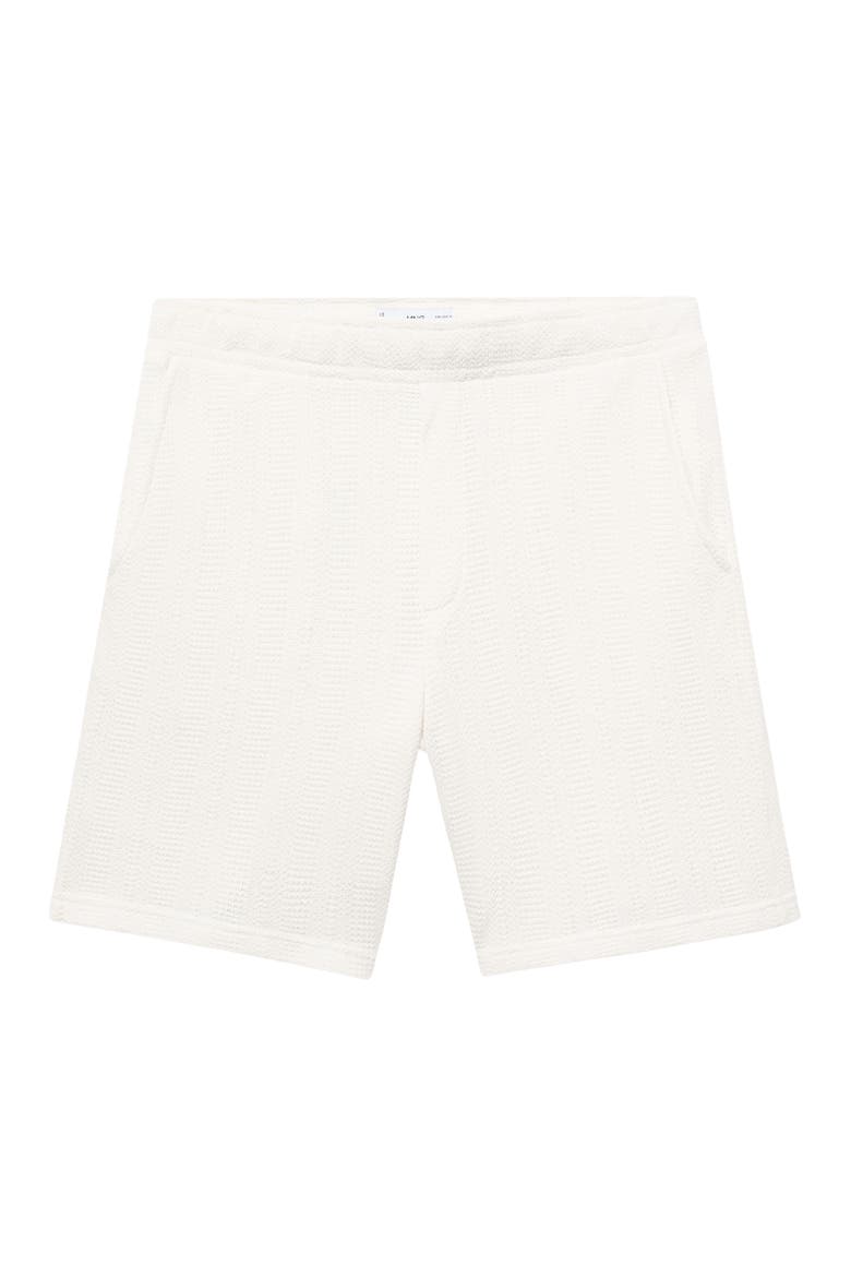 Structured Knit Shorts, Alternate, color, OFF WHITE