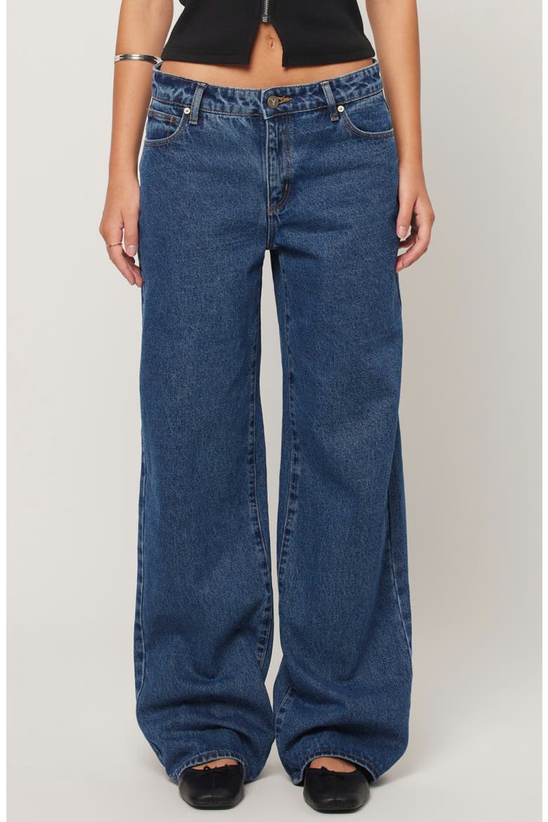 '99 Bella Baggy Straight Leg Jeans, Main, color, MID BLUE