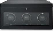 WOLF British Racing Triple Watch Winder with Storage