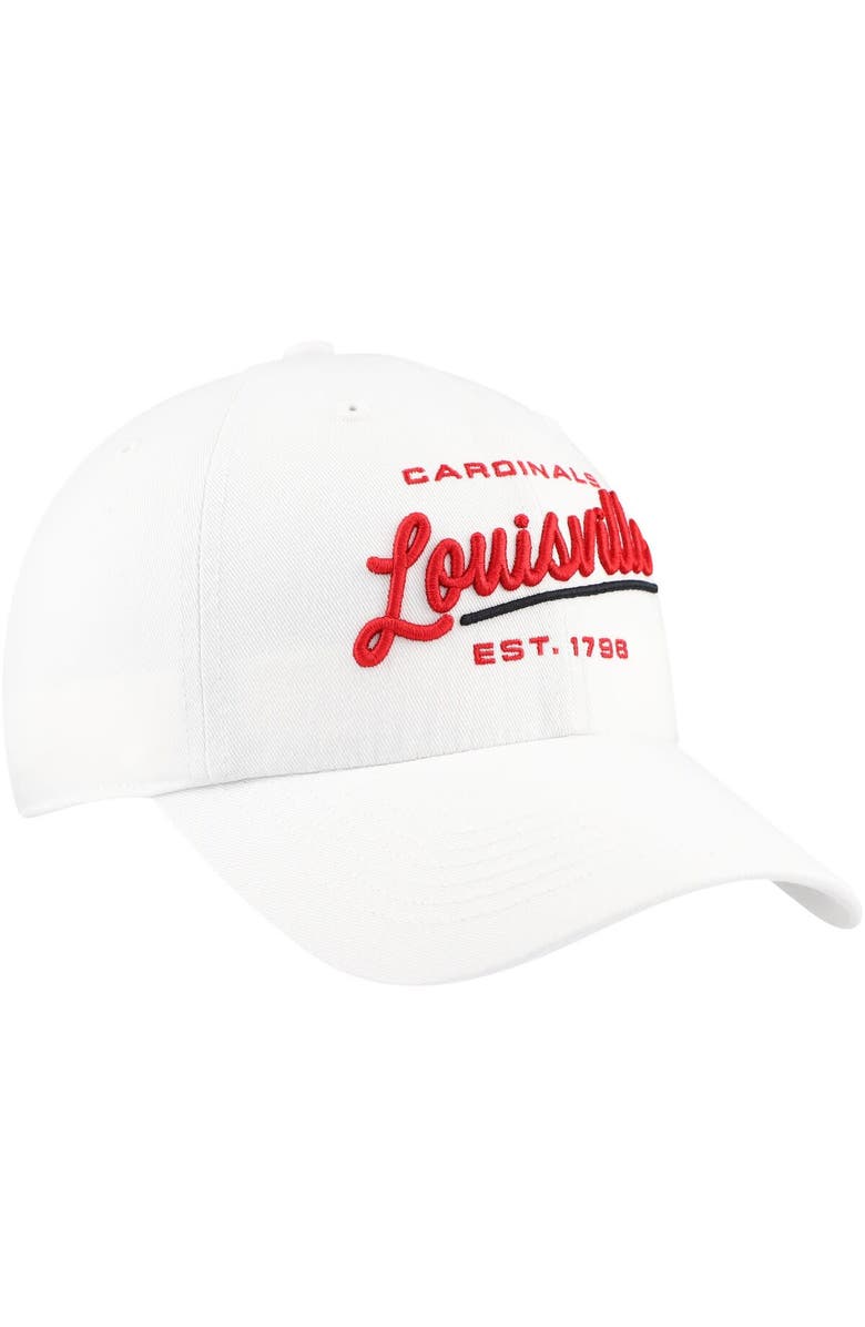 '47 Women's '47 White Louisville Cardinals Sidney Clean Up Adjustable Hat, Alternate, color, 