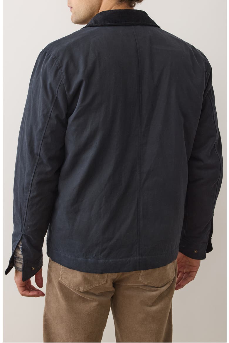 Wax Canvas Barn Jacket, Alternate, color, FADED NAVY
