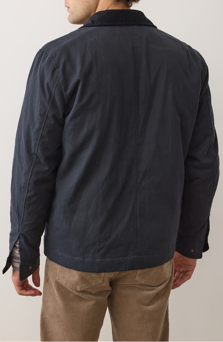 Marine Layer Weston Wax Canvas Barn Jacket, Alternate, color, Faded Navy