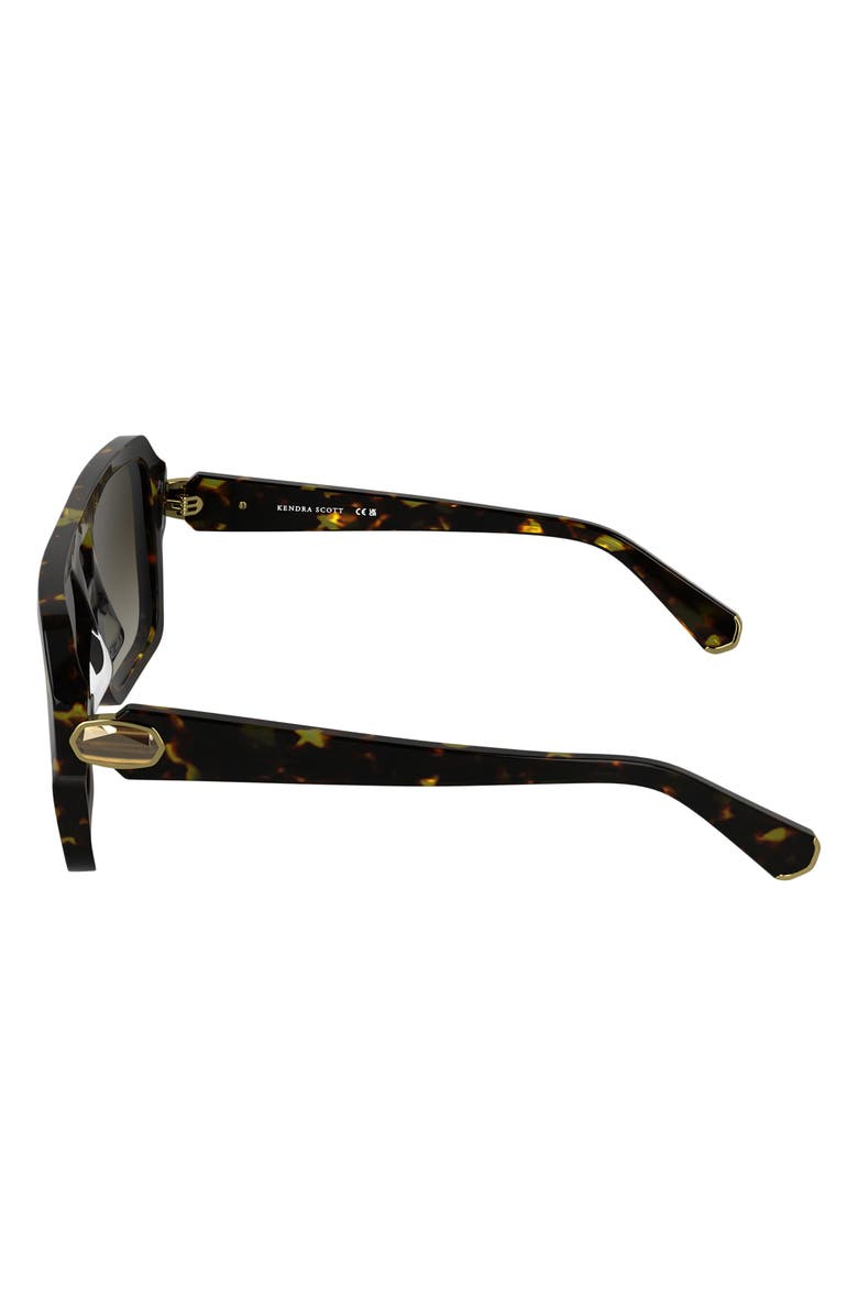 Kendra Scott Elisa 57mm Gradient Aviator Sunglasses, Alternate, color, Tokyo Tortoise