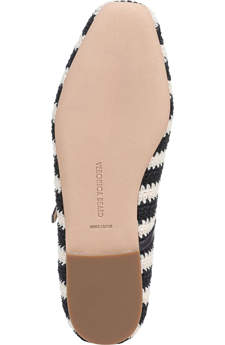 Veronica Beard Ellie Crochet Flat, Alternate, color, Navy/ Ecru