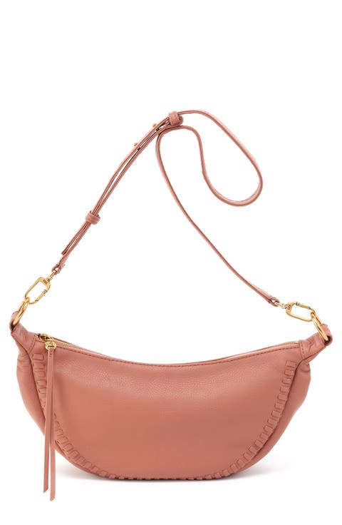 Knox Leather Crescent Crossbody Bag
