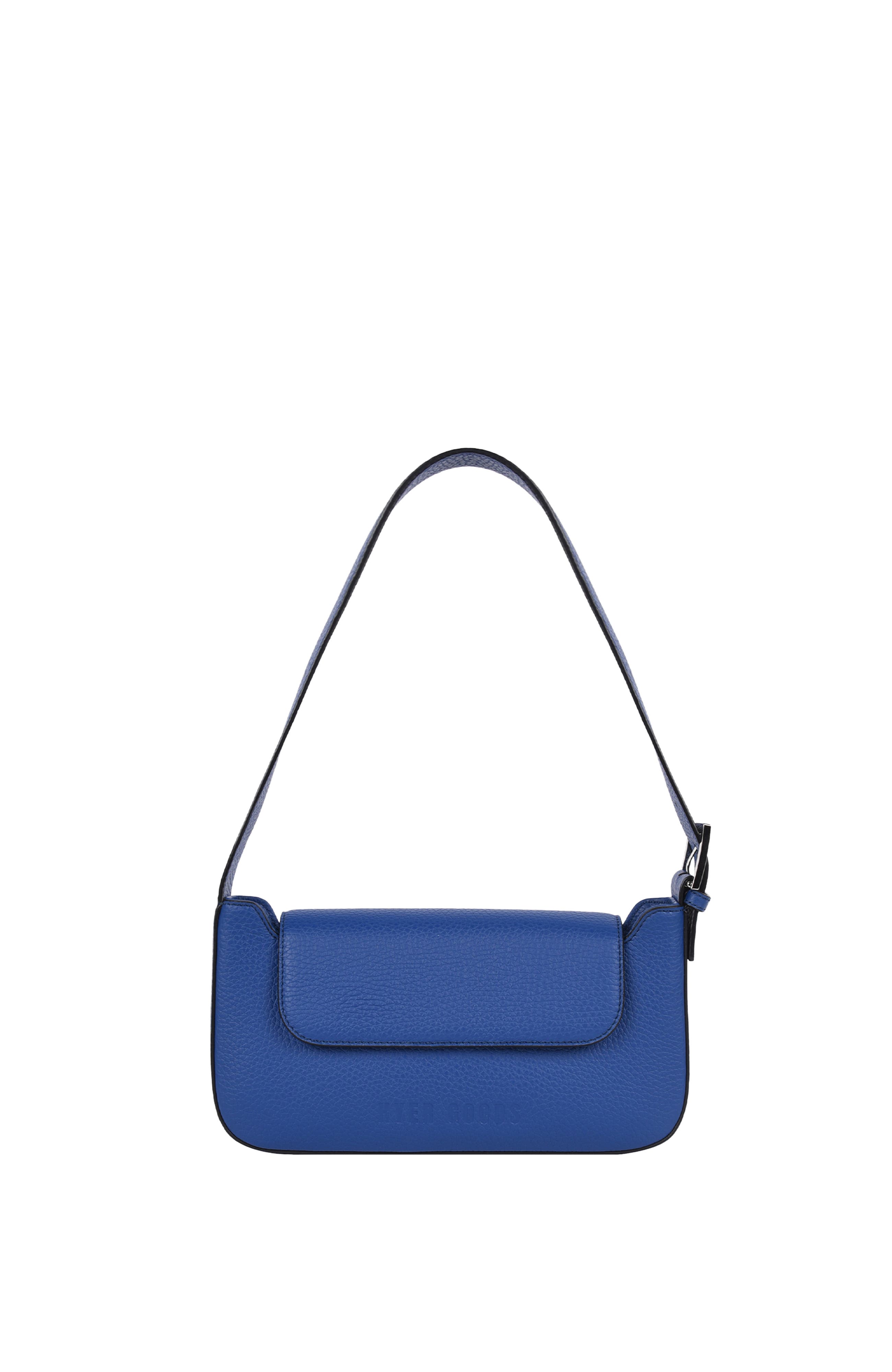 HYER GOODS Upcycled Leather Shoulder Bag with Buckle, Main, color, 