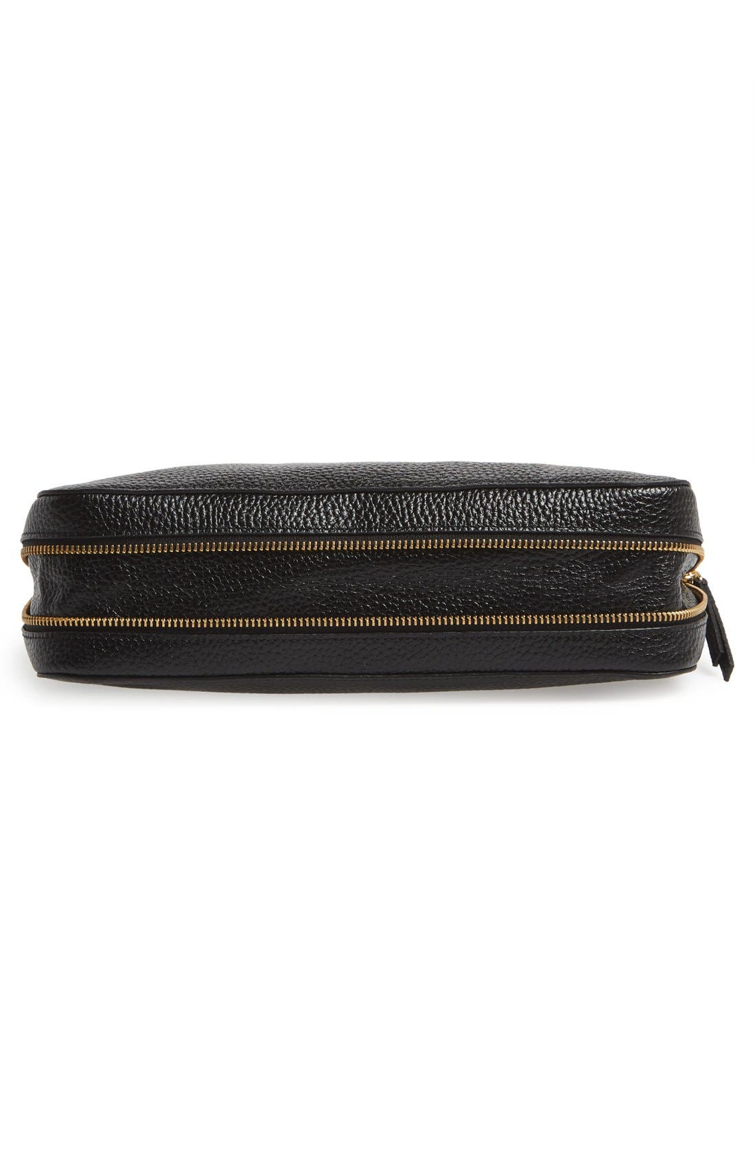 Halogen Tassel Leather Crossbody Bag, Alternate, color, BLACK
