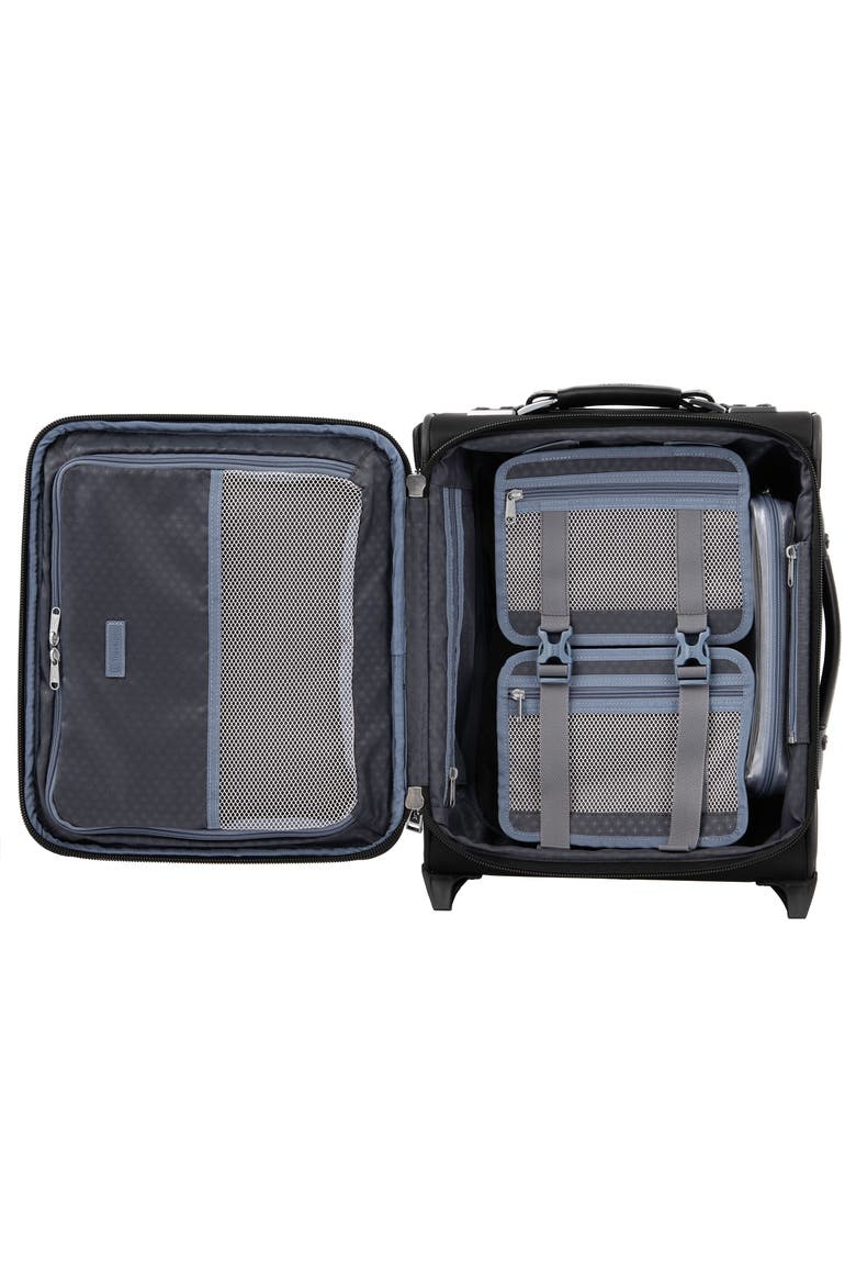 Platinum Elite Softside Expandable 16" Upright Carry On Luggage, Alternate, color, Shadow Black