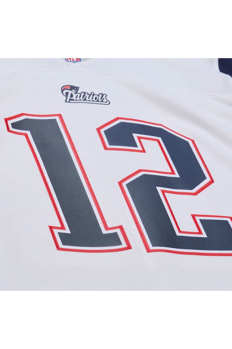Men's Mitchell & Ness Tom Brady White New England Patriots 2000 Legacy Replica Jersey, Alternate, color, White