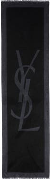 Saint Laurent Cassandre Silk Scarf