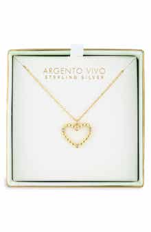 ARGENTO VIVO Twisted Open Heart Pendant Necklace