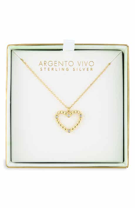 ARGENTO VIVO Twisted Open Heart Pendant Necklace