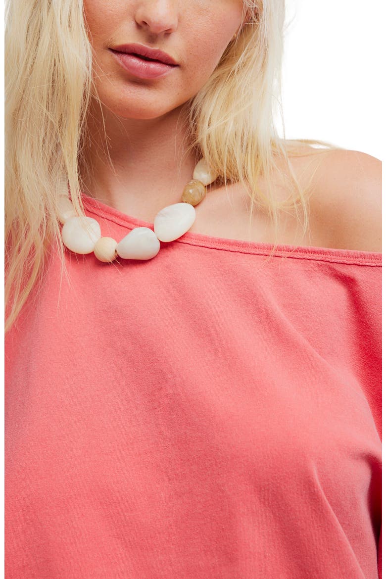 Peggy One-Shoulder Cotton Top, Alternate, color, SOUR SWEET
