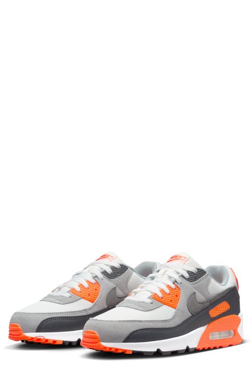 Nike Air Max 90 Summit White Safety Orange Dark Smoke Grey Smoke Grey In Multi