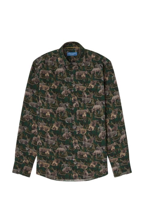 Reynolds Printed Ca-Moo-Flage Shirt
