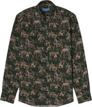 Robert Talbott Reynolds Printed Ca-Moo-Flage Shirt