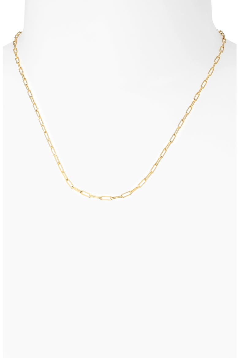 Paper Clip Convertible Chain Necklace, Alternate, color, GOLD