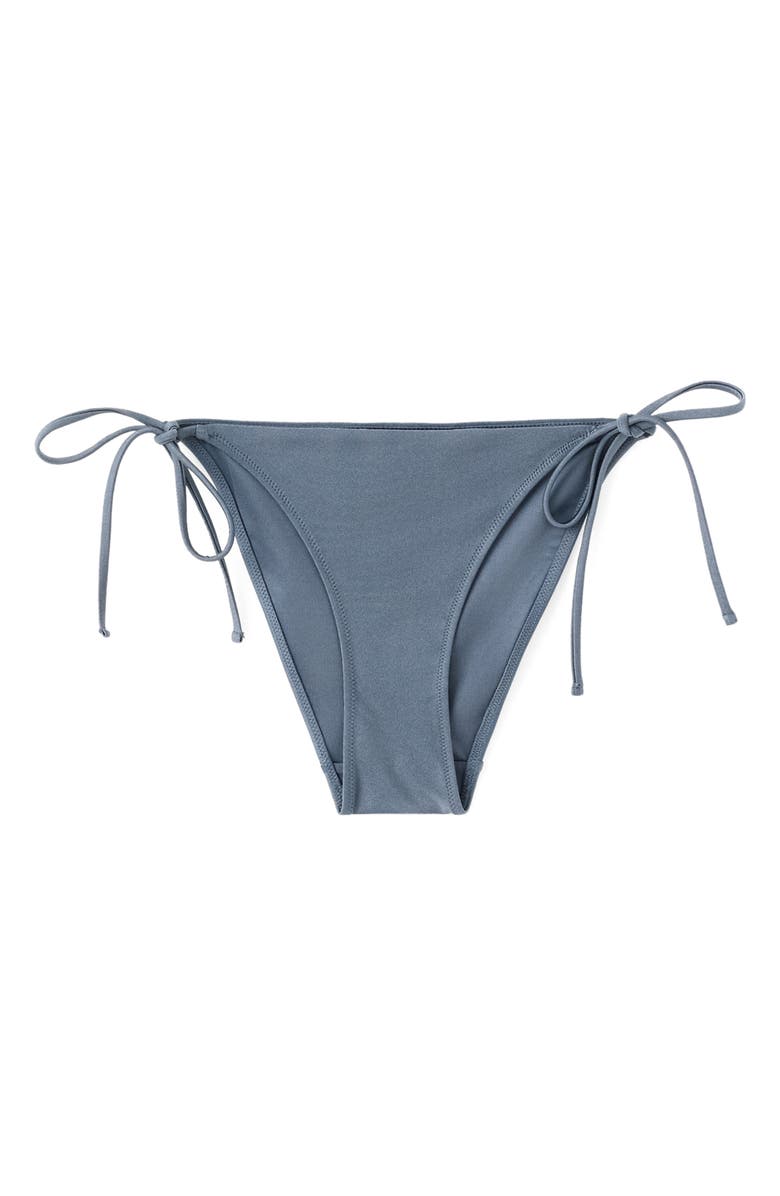 MANGO Side Tie Bikini Bottoms, Main, color, Blue
