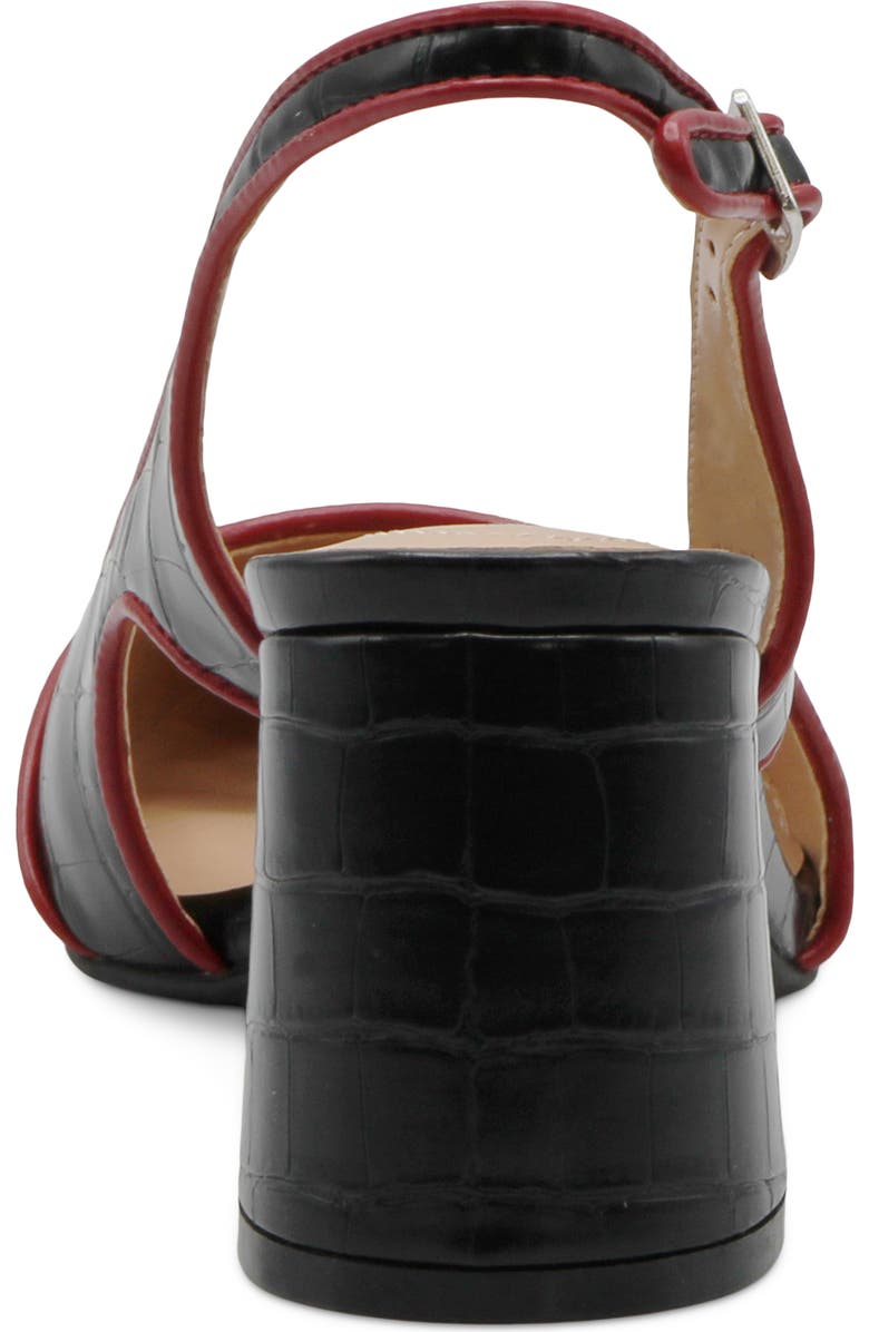 Charles David Anstead Slingback Pointed Toe Pump, Alternate, color, Black/ Red