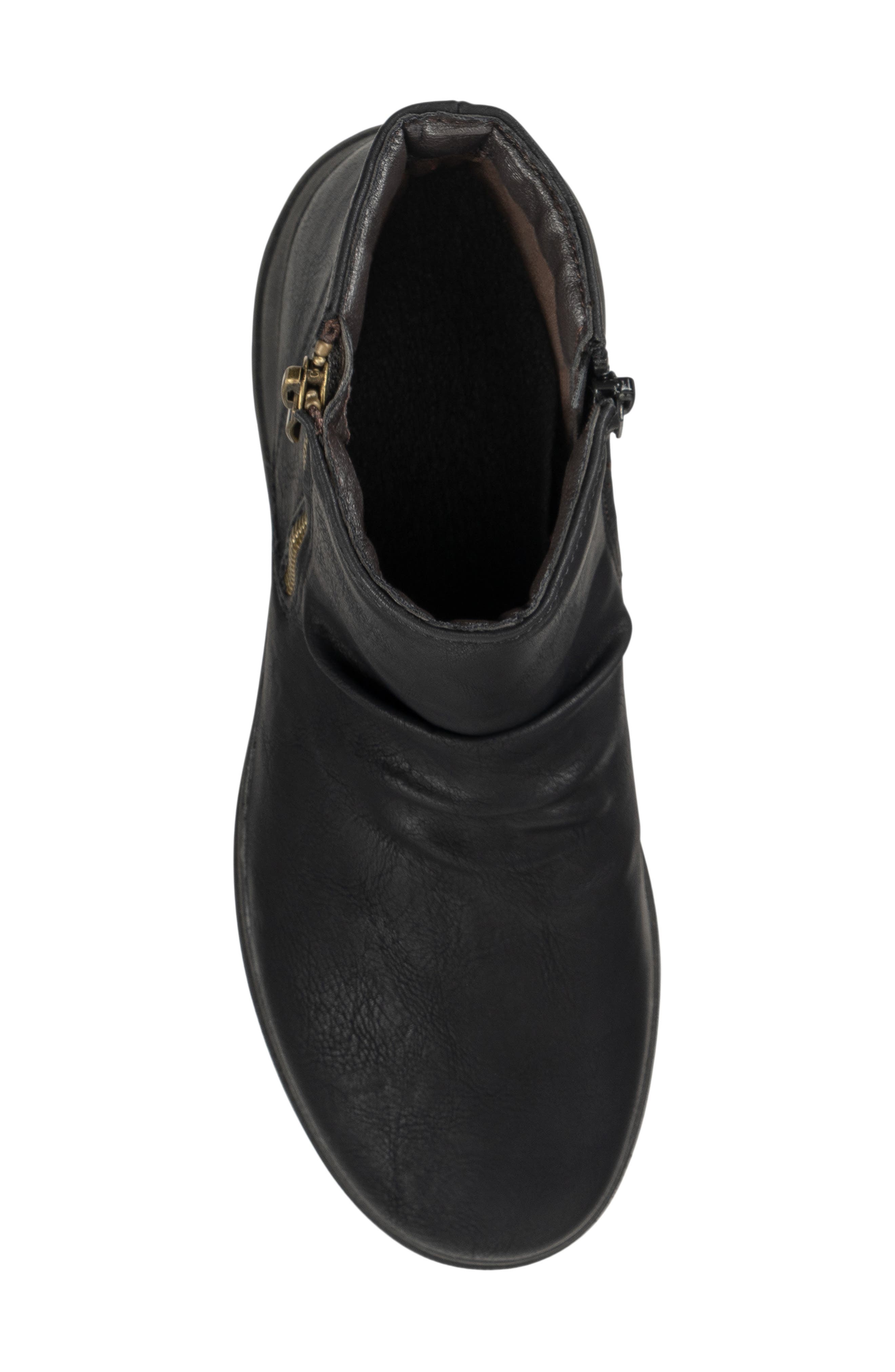 Fremont Faux Leather Ankle Boot, Alternate, color, BLACK