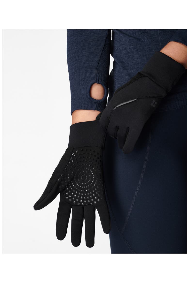Run Gloves, Alternate, color, BLACK