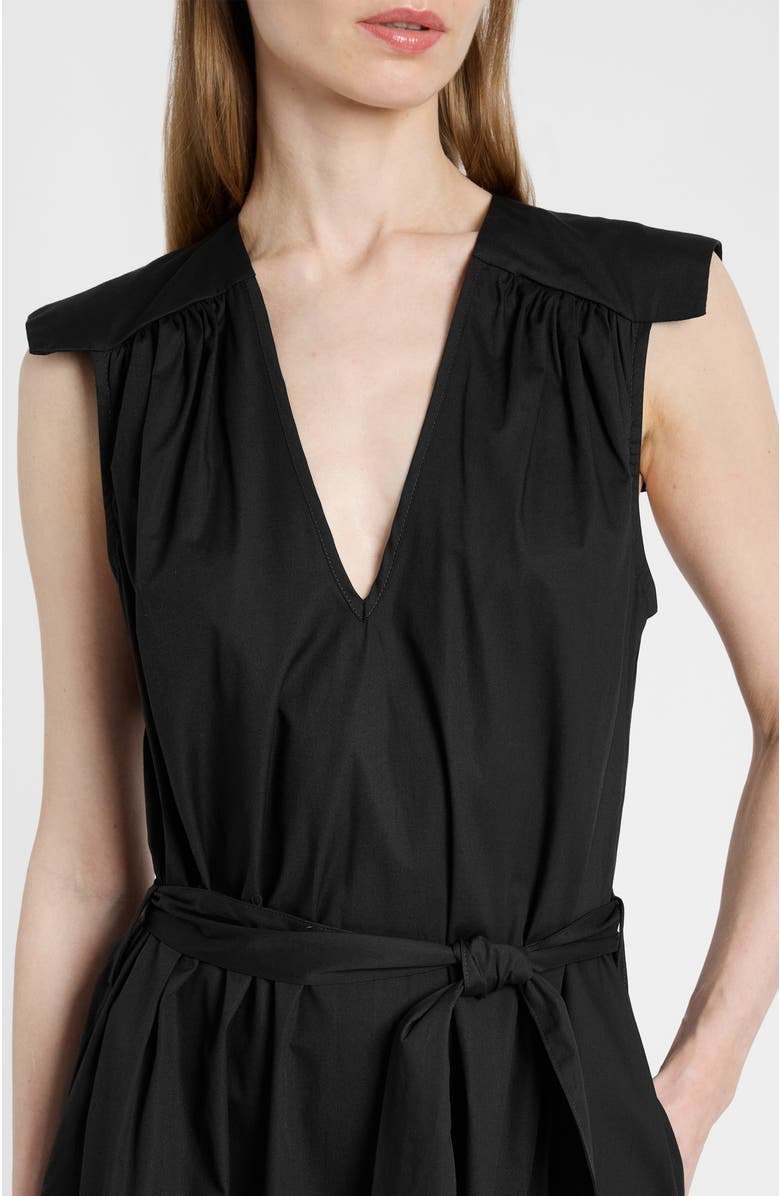 Santorelli Niu Cap Sleeve Maxi Dress, Alternate, color, Black