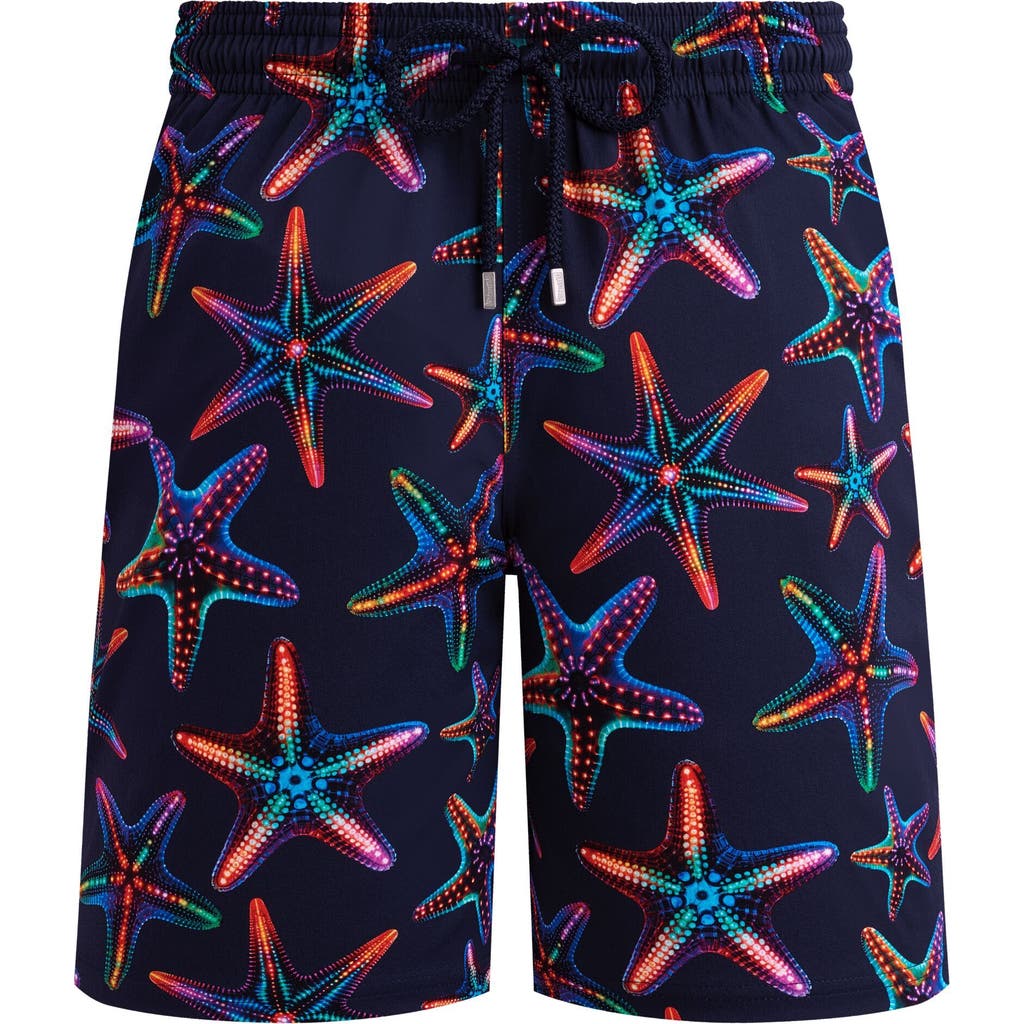 Vilebrequin Drawstring Swimming Trunks In Bleu Marine