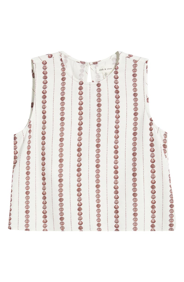 Cloth & Stone Sleeveless Keyhole Top, Alternate, color, Seashell Stripe