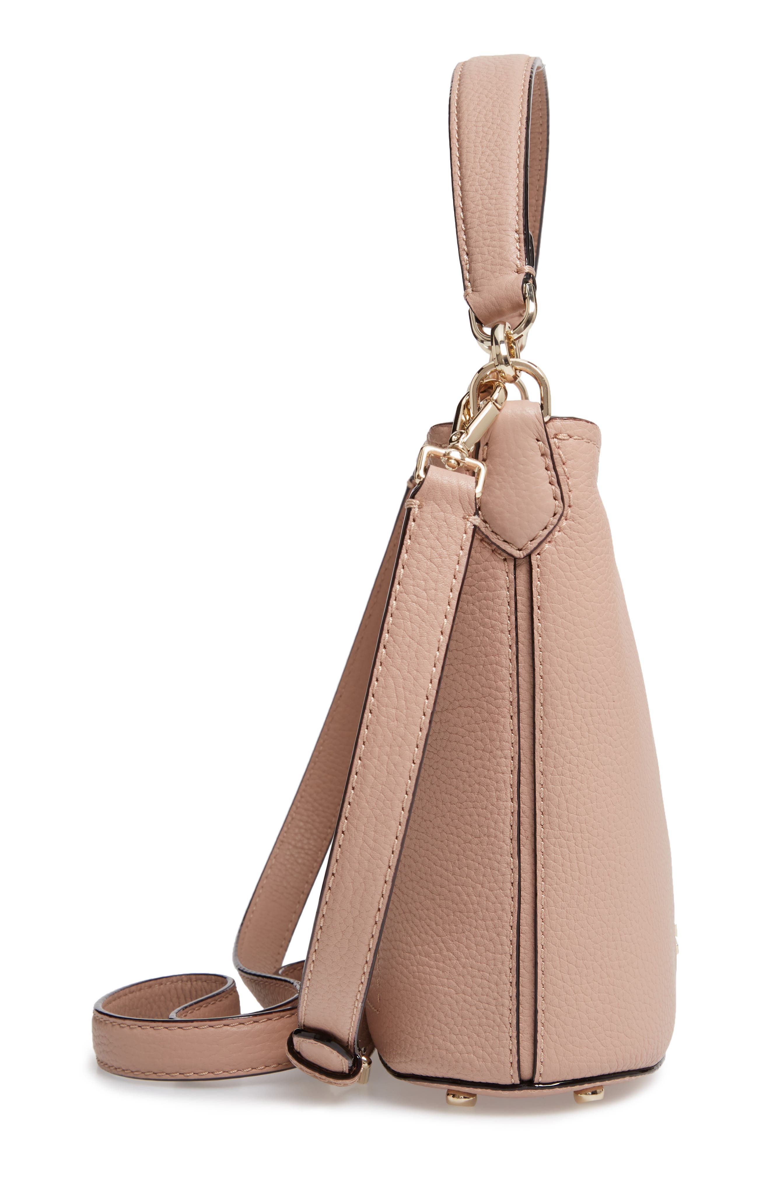 jackson street - small rubie leather crossbody bag, Alternate, color, GINGER TEA