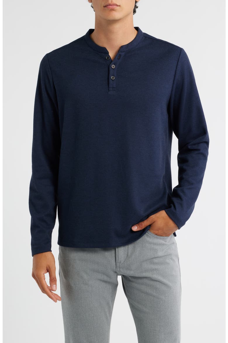 Alec Heathered Henley, Main, color, NAVY
