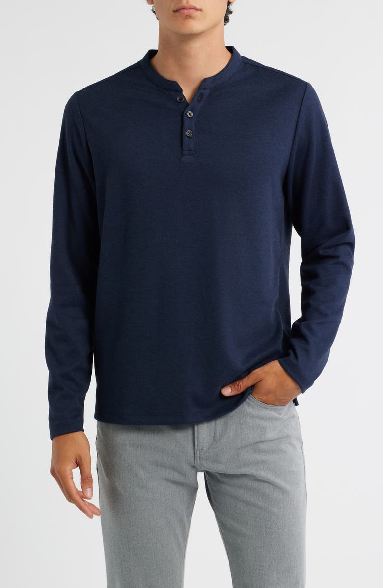 Robert Barakett Alec Heathered Henley, Main, color, Navy